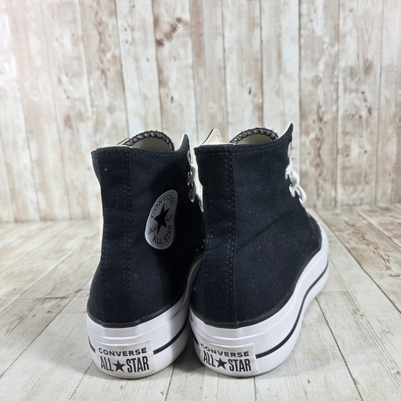 Converse Chuck Taylor All Star Platform High Top Black White Women's Size 7 - Picture 3 of 8